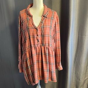 Torrid over the head half button shirt
